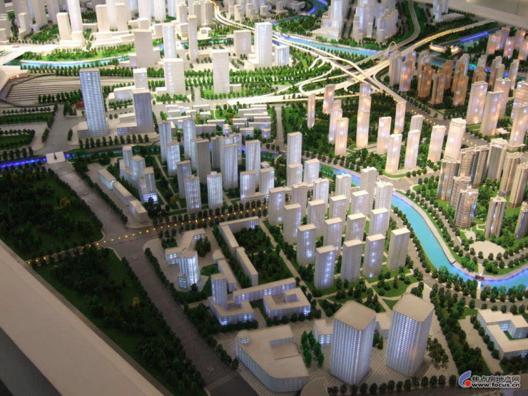 图:西站地区规划模型图-天津搜狐焦点