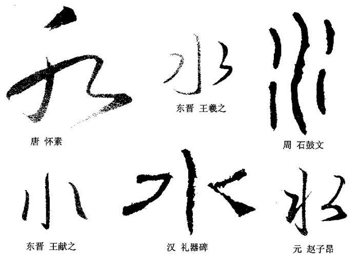 图片书法古代水字书法集锦