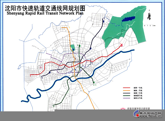 图:沈阳市快速轨道交通线网规划图