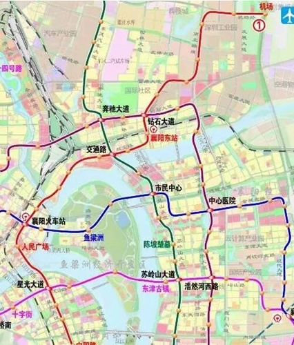 并且襄阳地铁5条线路呈发散式,每两条线路直接都可随意换乘,出门坐上