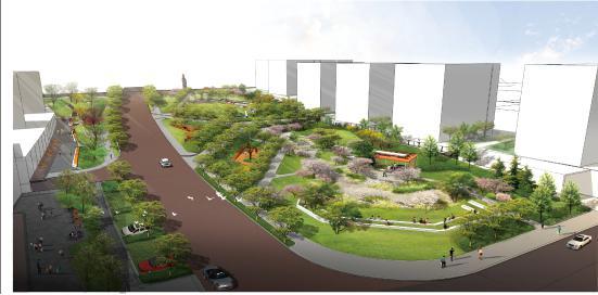 洛阳国立大学科技园40米绿化带园即将出现