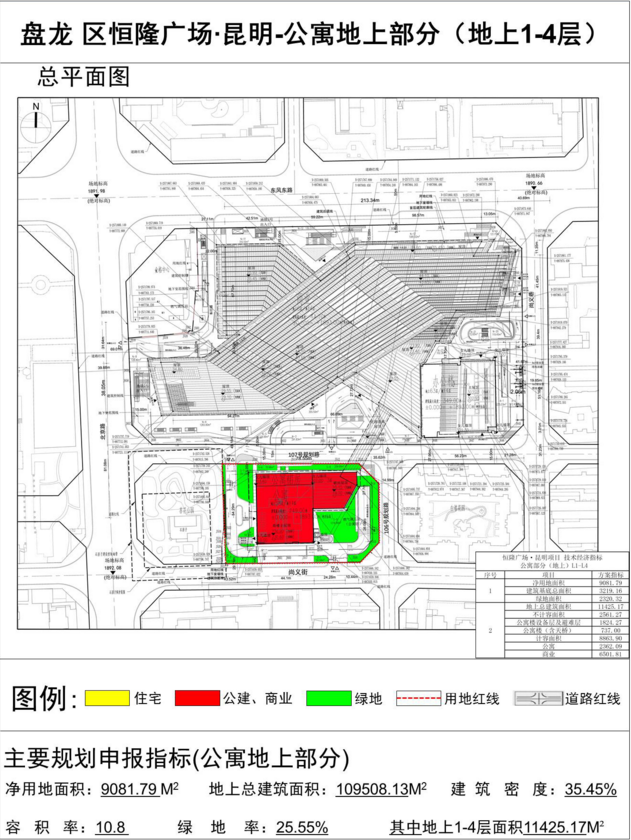 恒隆广场昆明公寓地上部分建设工程规划许可获行政审批