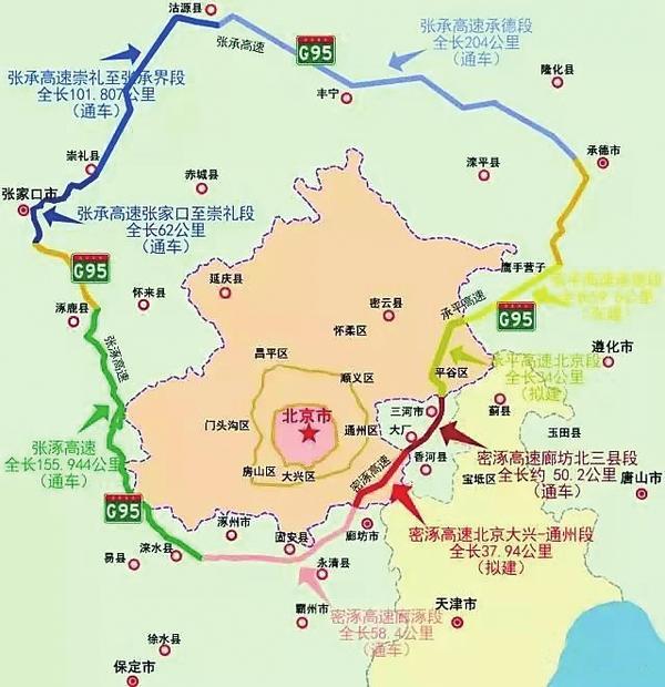 工程起点为北京市大兴区采育镇南侧市界,与河北省廊坊市段规划线相接图片