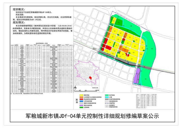 根据规划图,该部分位于东丽区军粮城镇,四至范围是东至富盛路,南至李