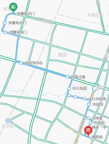 今日起长治市15路公交车正式运行路线图奉上