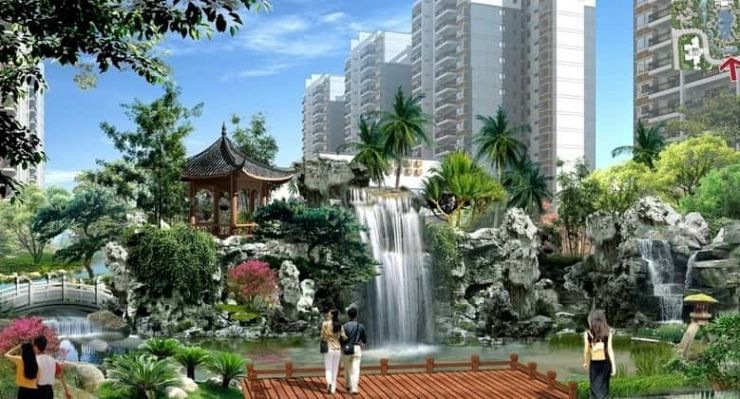 山水雅居,秉承纯净,现代,优雅欧式风格建筑外立面,同时,结合"生态