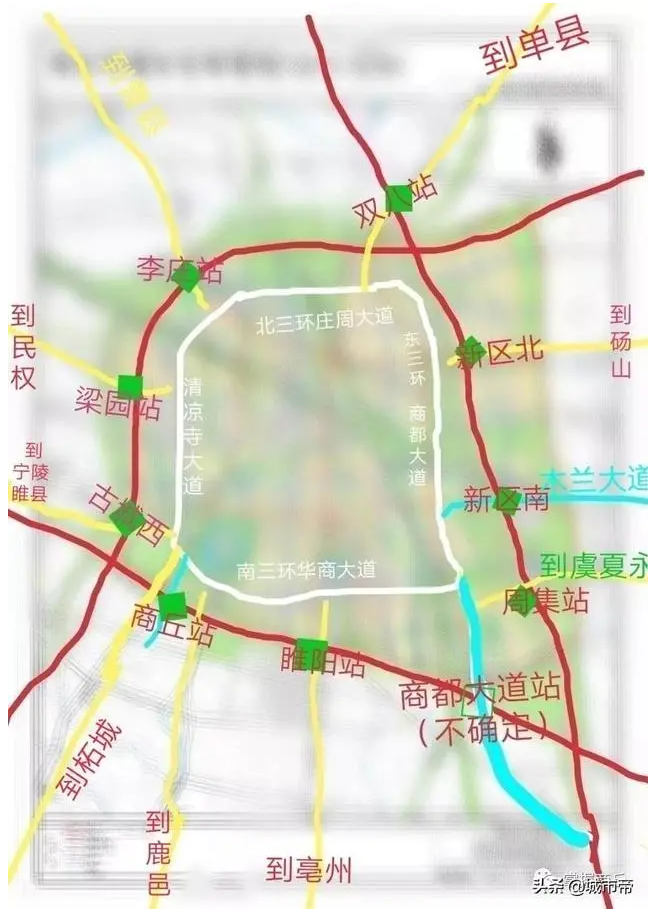 商亳快速通道(g105),商鹿快速通道(s209),商柘快速通道(s207),商宁睢