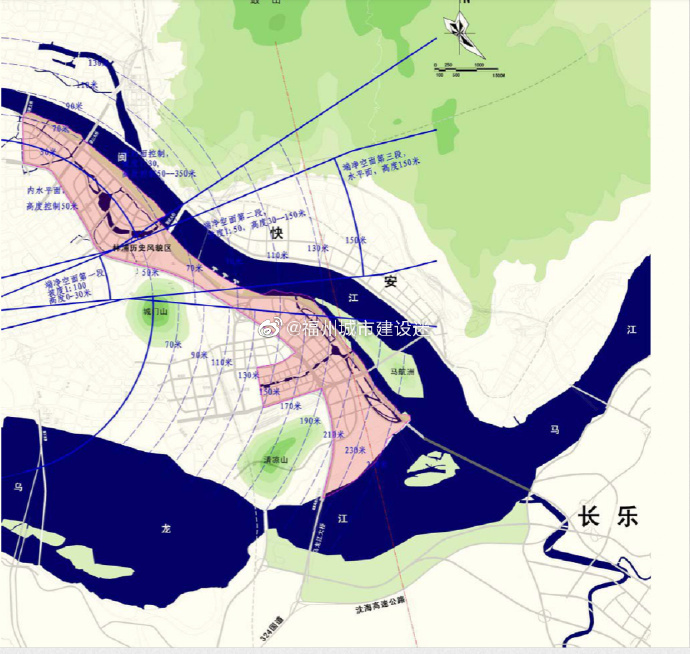 义序机场限高规划图拟曝光未来福州还将迎来哪些高楼