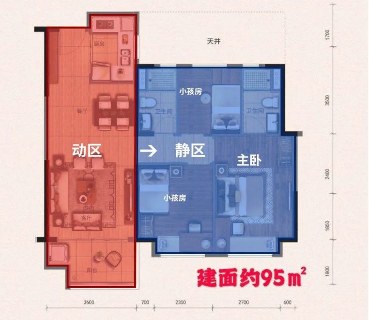 95平方自房设计图