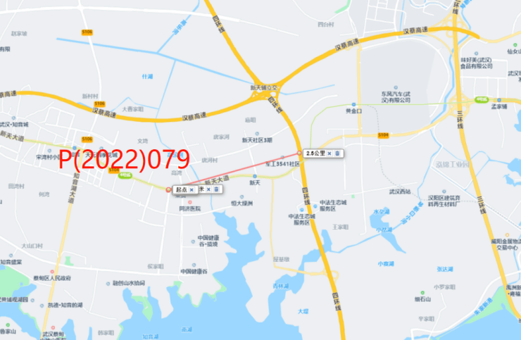 地块位置示意p(2022)080号地块与p(2022)081号地块为相连地块,这两个