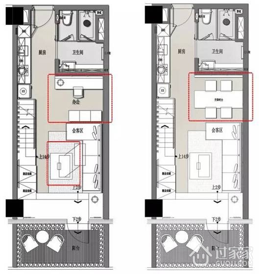 50   ㎡loft小户型一楼平面布置图   这是50㎡loft小户型一楼