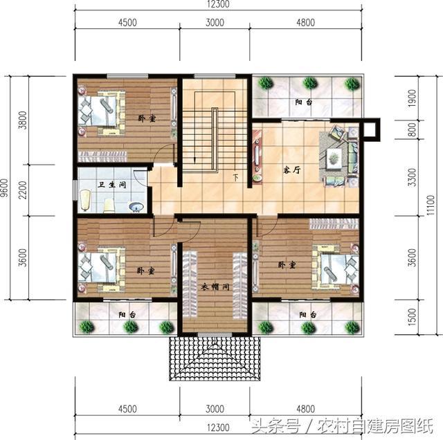 6款带烟囱的农村别墅,4款二层的,2款三层的,你喜欢哪款