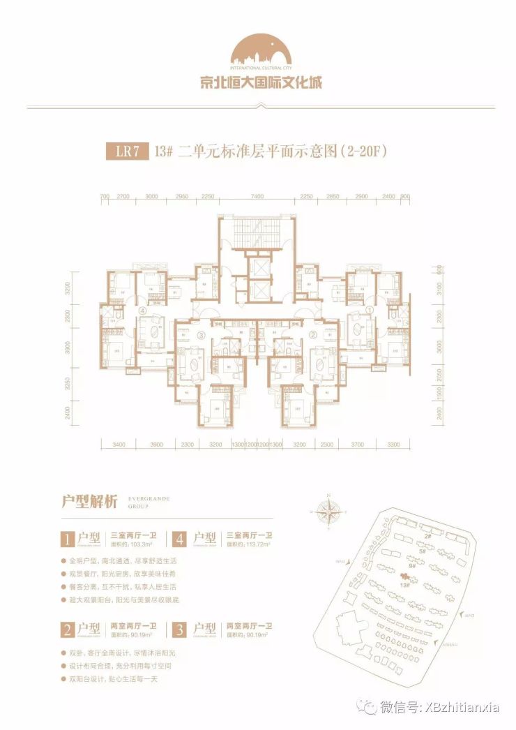 京北恒大国际文化城户型简介