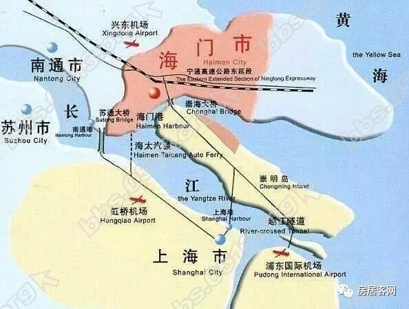 崇海大桥项目报批,海门规划对接上海轨交1线!