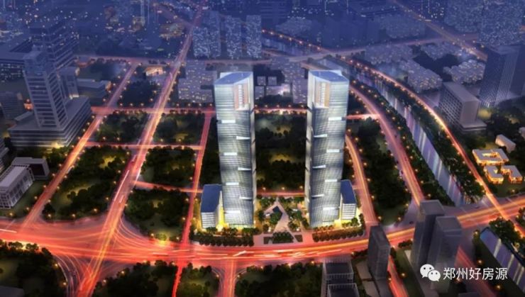 郑东绿地中心 郑州地标建筑绿地双子塔 中国最大的双塔式超高层建筑