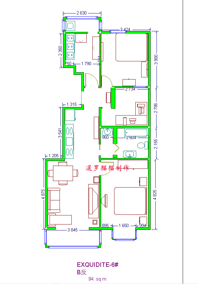 听取了大家的建议我们最新改动后的户型图立体模拟