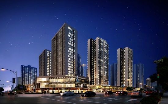富力城二期第一区最新动态:重庆大学城人气楼