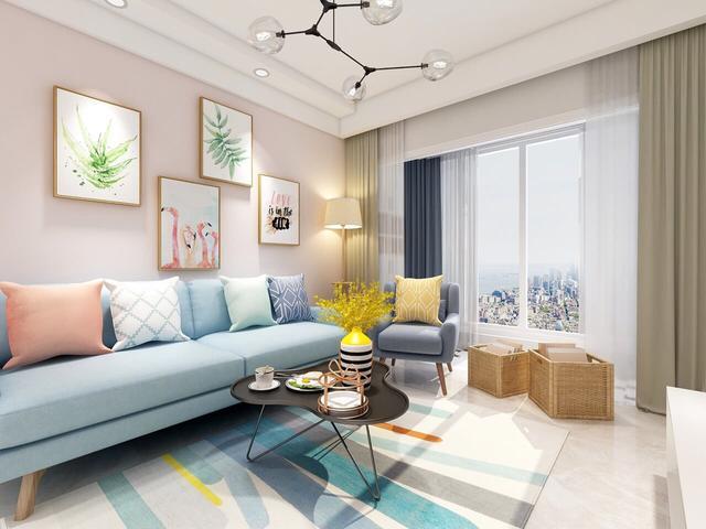 125㎡三室两厅北欧风格效果图巧用颜色搭配充满少女心