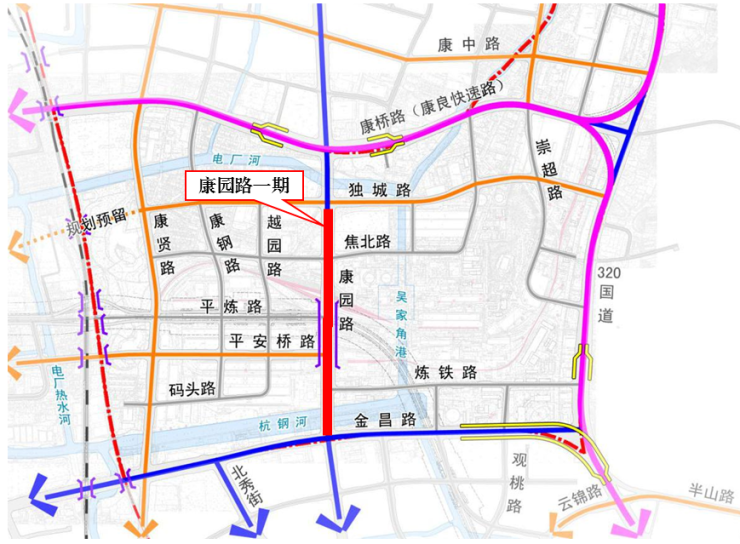 交通規劃圖項目一期緊鄰大運河國家文化公園的標杆項目