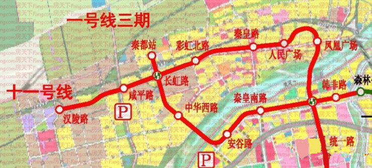 见过房子盖在公园的 咸阳哪曾见地铁修进公园里