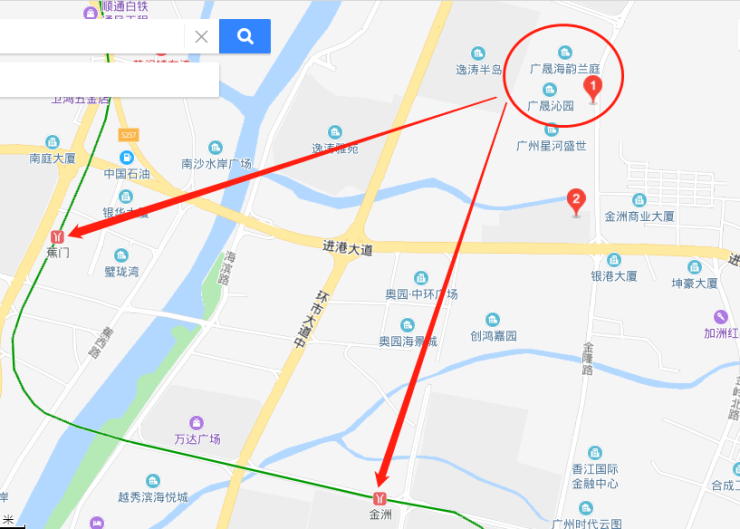 项目距离4号线金洲地铁站约1.6公里,距离蕉门地铁站2.