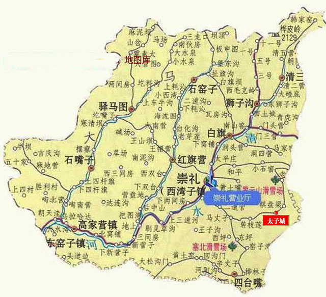 河北张家口崇礼地图图片