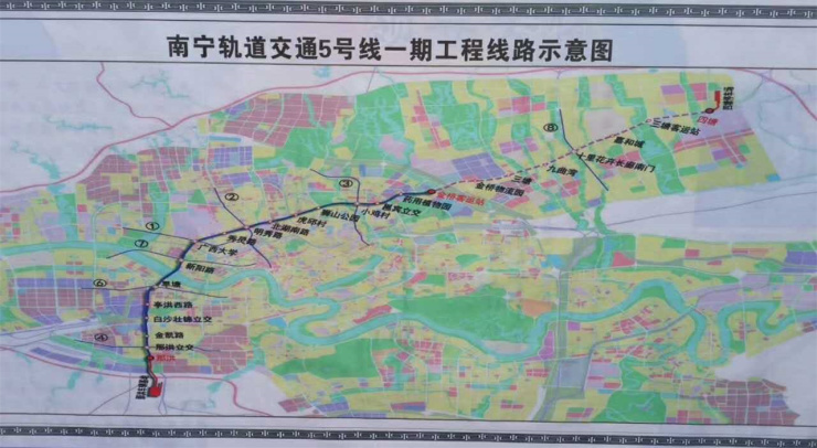 南宁地铁5号线一期工程终于开工 沿线楼盘要笑了