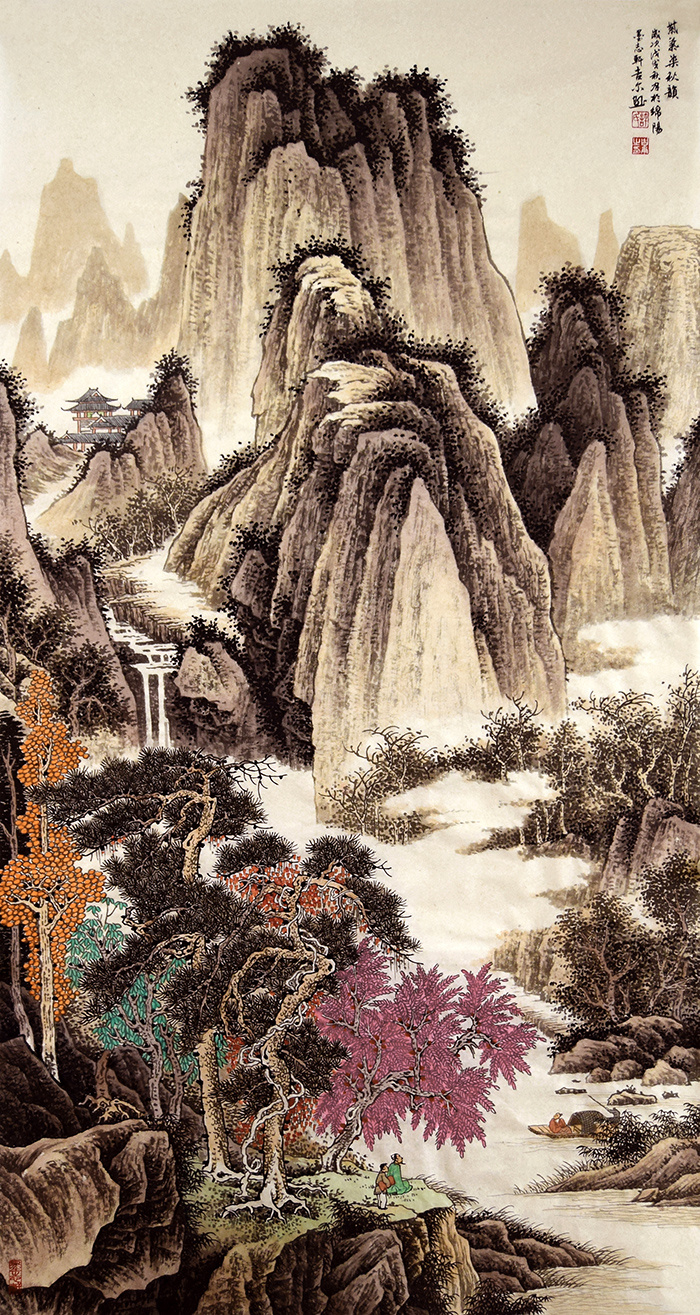 餐厅墙上挂什么画许吉尔山水装饰美丽餐厅