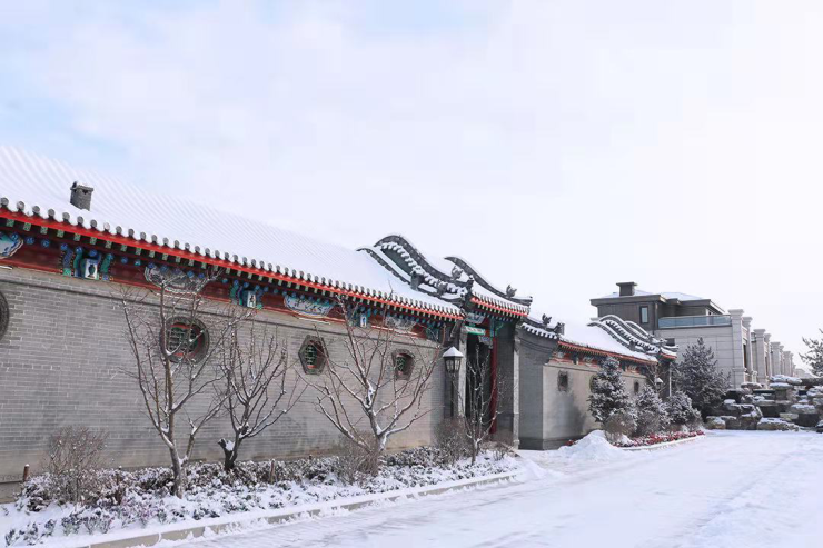 北京四合院雪景图片