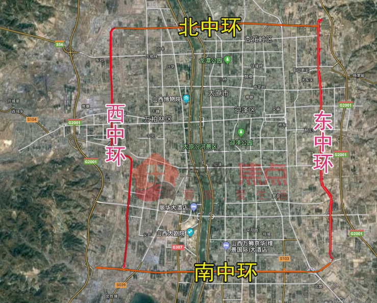 四环:即太原二环高速公路.