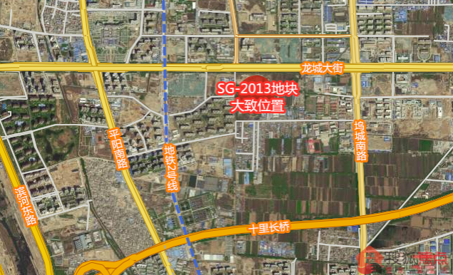 地块位置:编号sg-2013地块,东至规划路,西至体育南路,北至龙城大街,南