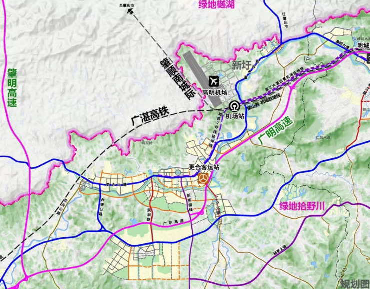 (珠三角新干线机场周边路网规划图)"在速度经济时代,城市的机场,正升