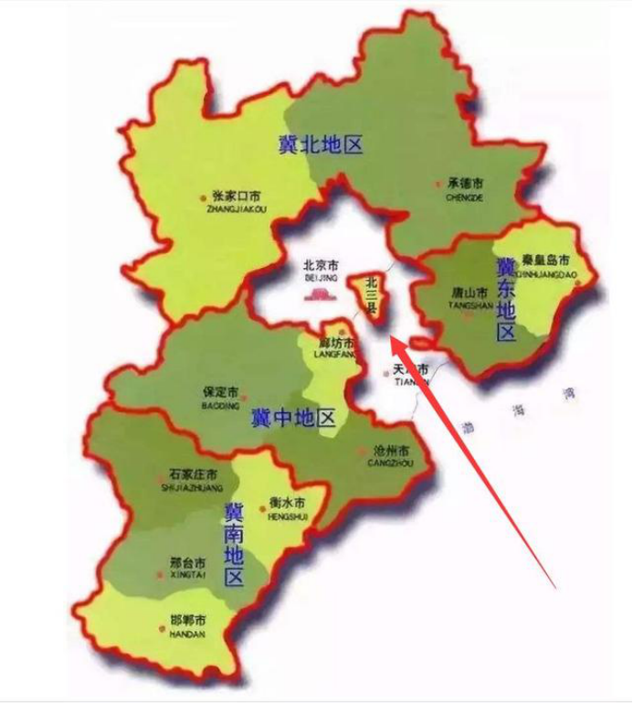 北三县地理位置图图片