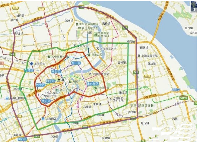 上海外环线地图内外图片