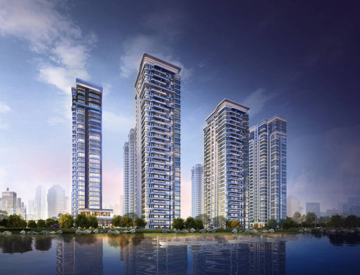 中铁沣河湾营销中心)品牌开发商价值分析大型社区装修效果图(图1)