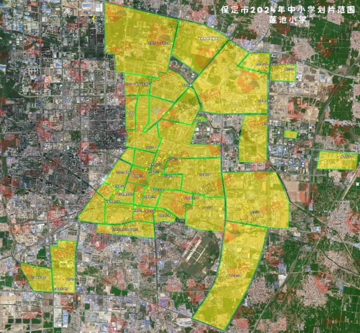 速看!2024年保定主城区中小学招生划片划片高清图示!