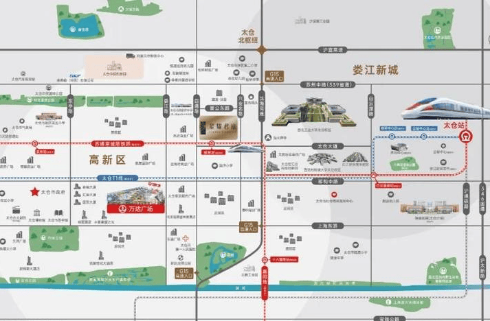 太仓娄江新城规划图图片