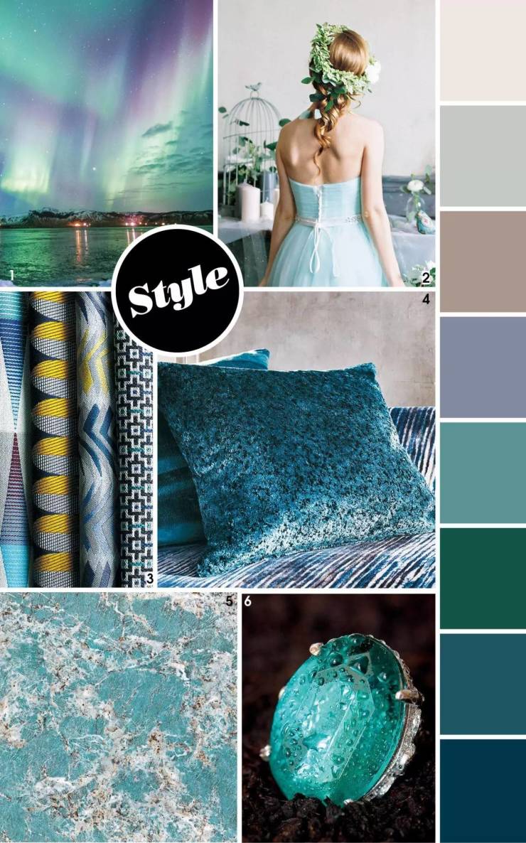 回归静谧,米白,沙土色,大理石黑都是极光蓝绿的绝妙配色组合