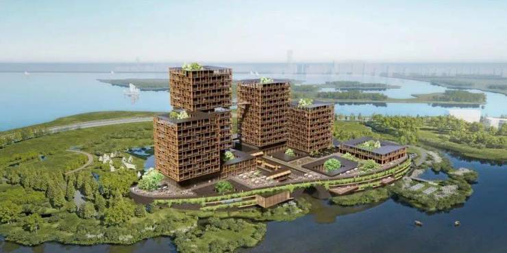 湖亭望月户型解析：湖亭望月2026年8月最新苏州吴江太湖度假区合院观湖大宅空间设计(图4)