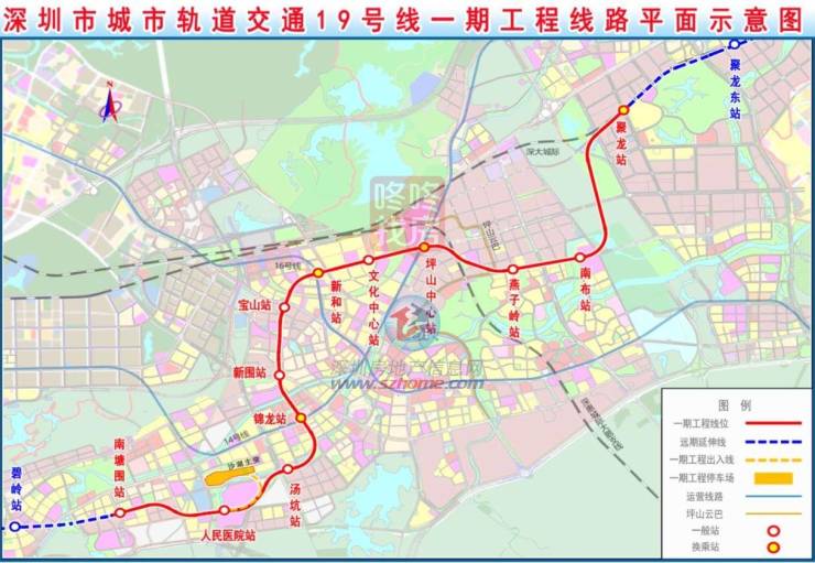 坪山新地铁!19号线一期环评二次公示,12站点详细位置图公布