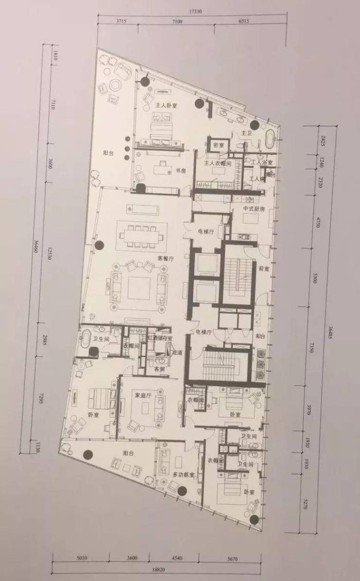 深圳湾一号614户型图图片