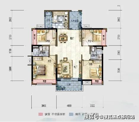 带生活阳台,可放置杂物等,有效节省空间别墅户型鉴赏(a/b户型)首