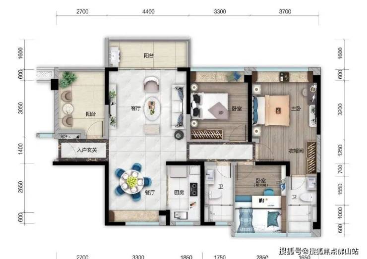 望水道,視野開闊3開間朝南 陽光入室動靜分區 私密性高全新8棟2梯4戶