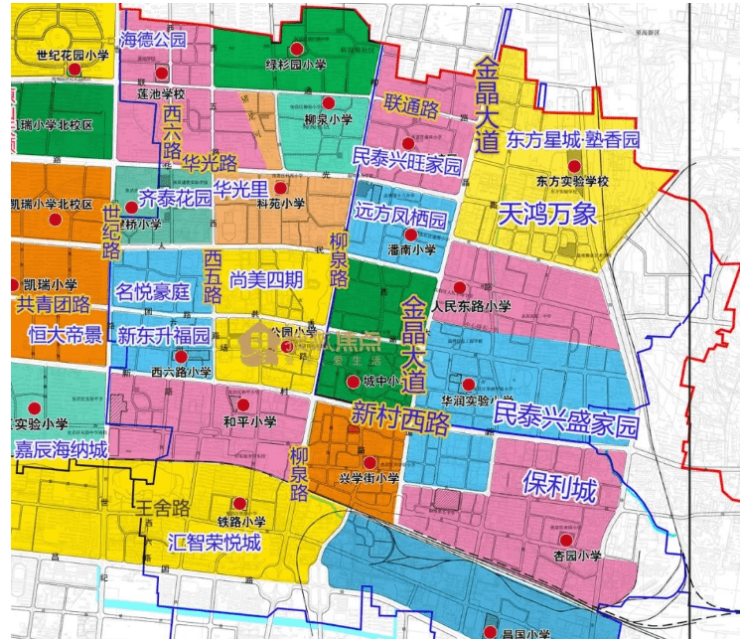 西六路小学:在售楼盘有新东升·福园(创新式园墅)齐德学校:孝妇河湿地