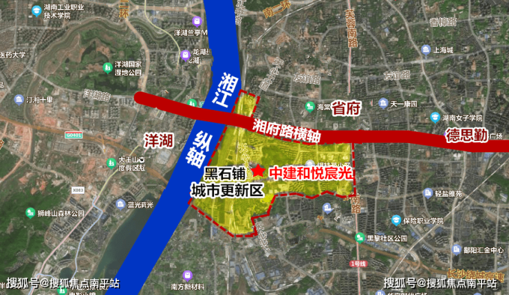 湘江客厅"的黑石铺城市更新区