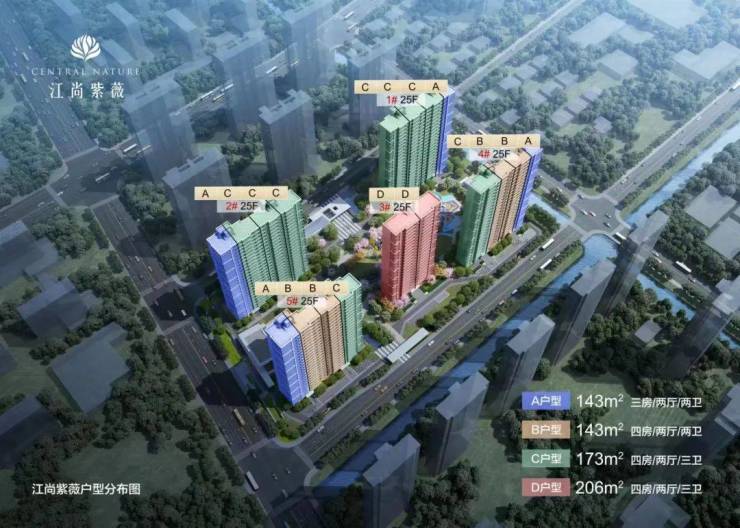 南京江尚紫薇项目公开实景示范区，主推建面约143-206㎡瞰景大平层产品图2