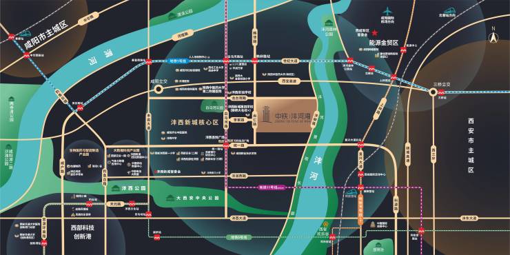 中铁沣河湾营销中心)品牌开发商价值分析大型社区装修效果图(图5)