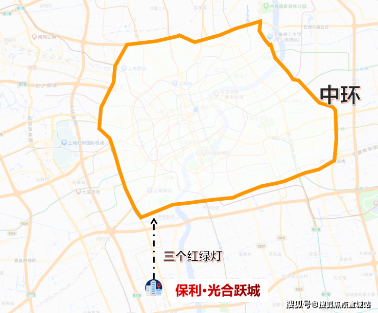 另外,「保利·光合跃城」一脉中环的优势非常明显,三个红绿灯即可上