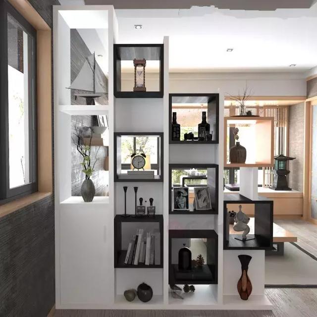 ①隔断,收纳二合一;②充分利用了空间,还扩大了整体空间感;③对户型没