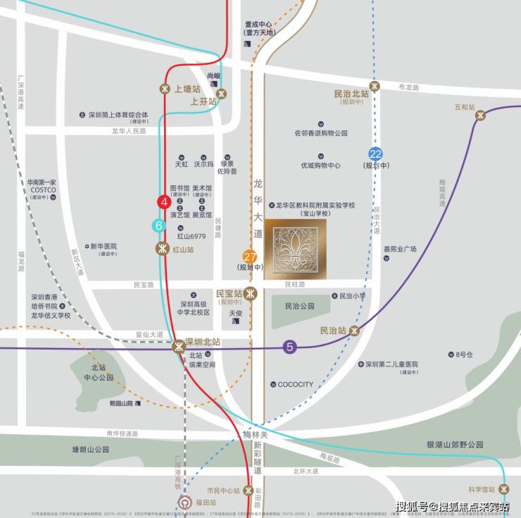 城市發展中軸龍華地處深圳地理幾何中心和粵港澳大灣區城市發展中軸